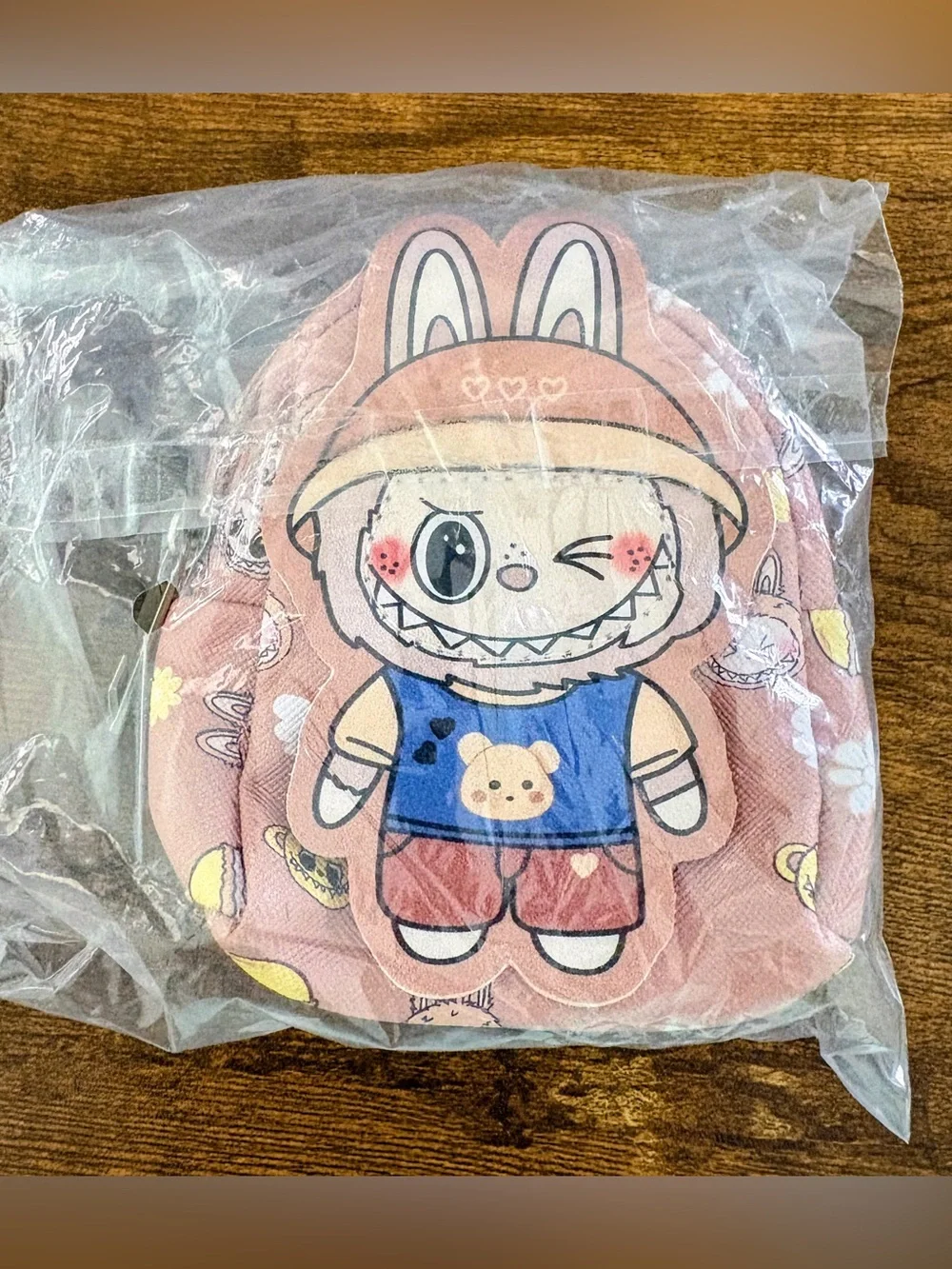 New Labubu Mini Backpack Keychain Bag Charm Accessory